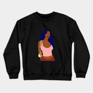 Lady with the blue hair Crewneck Sweatshirt